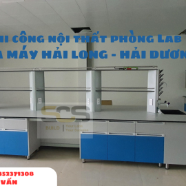 THI CÔNG LẮP ĐẶT NỘI THẤT PHÒNG LAB CÔNG TY THĂNG LONG HẢI DƯƠNG