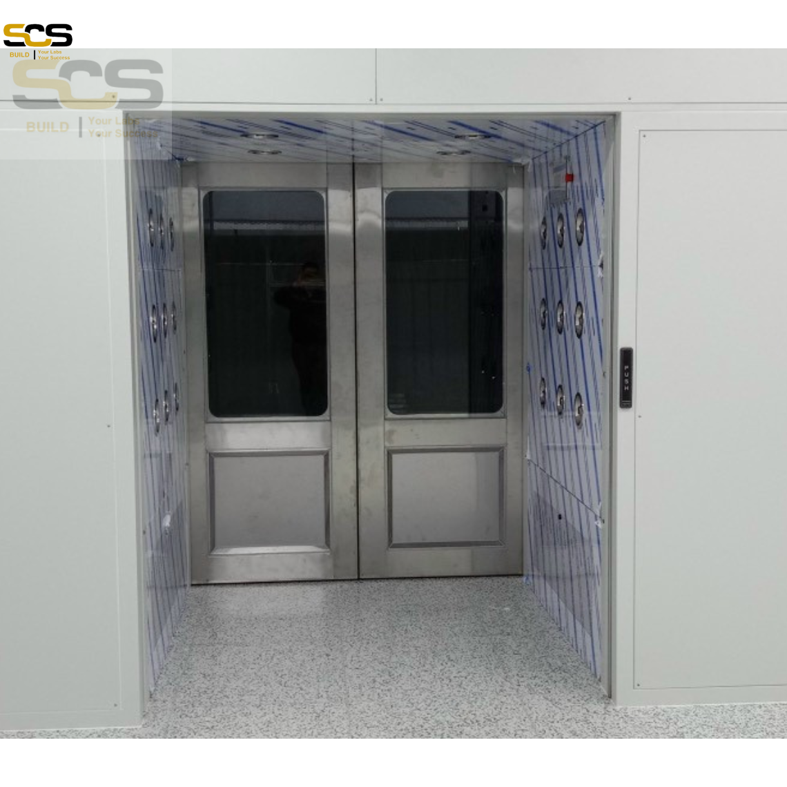Air Shower Sus 304 Cho Phòng Sạch Cửa Tự Động