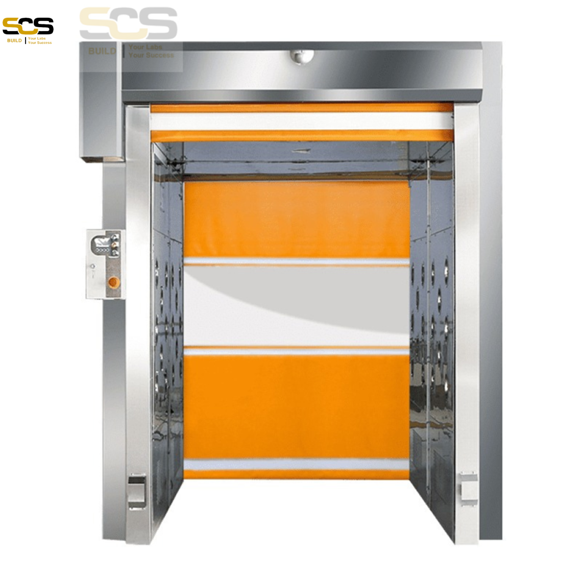 Air shower buồng tắm khí sạch cửa cuốn tự động