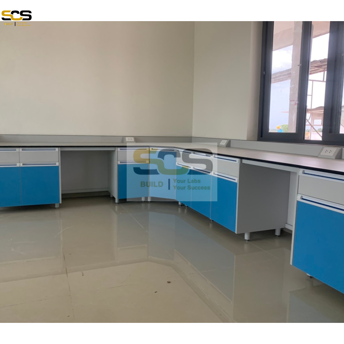 Bàn thí nghiệm áp tường chữ L