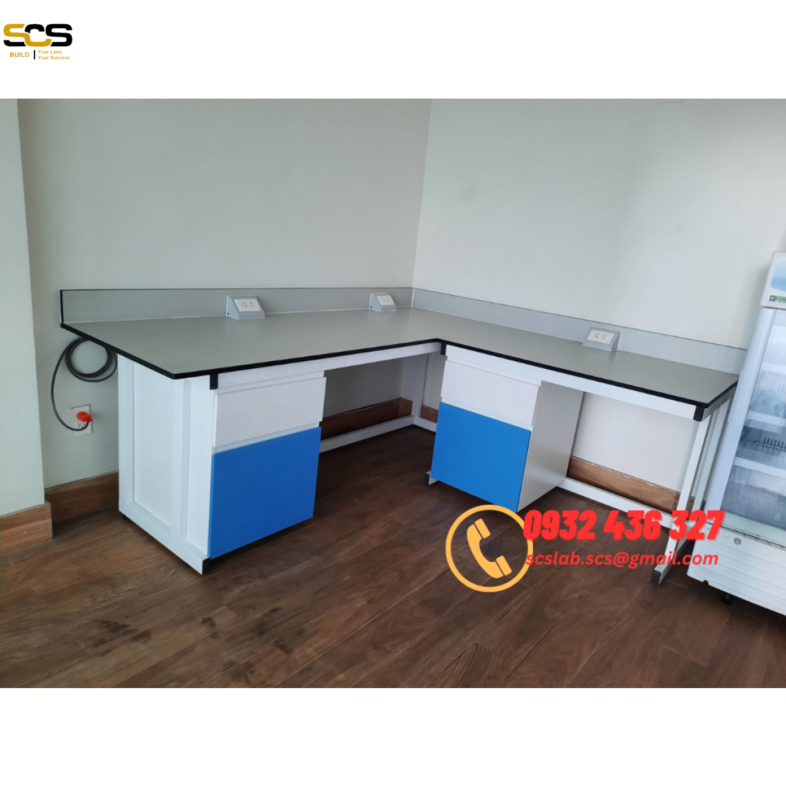 Bàn Thí Nghiệm Áp Tường Chữ L SCS LAB