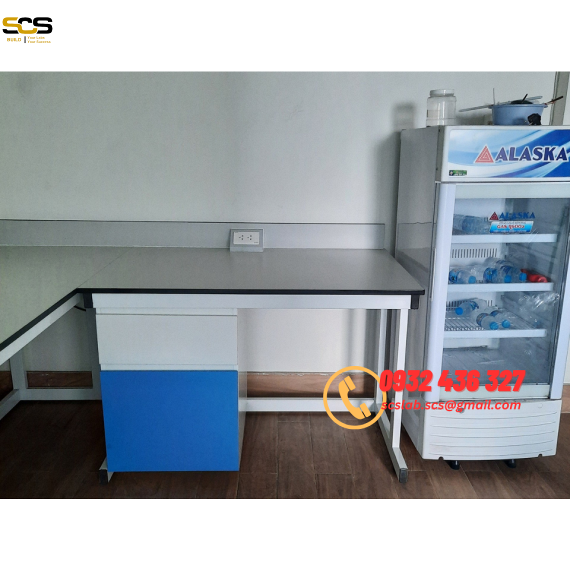 Bàn Thí Nghiệm Áp Tường Chữ L SCS LAB