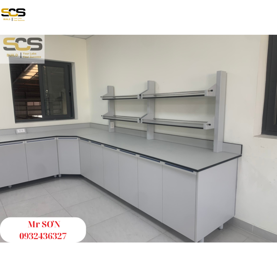 Cung cấp bàn thí nghiệm áp tường có kệ - Giá tốt 2024