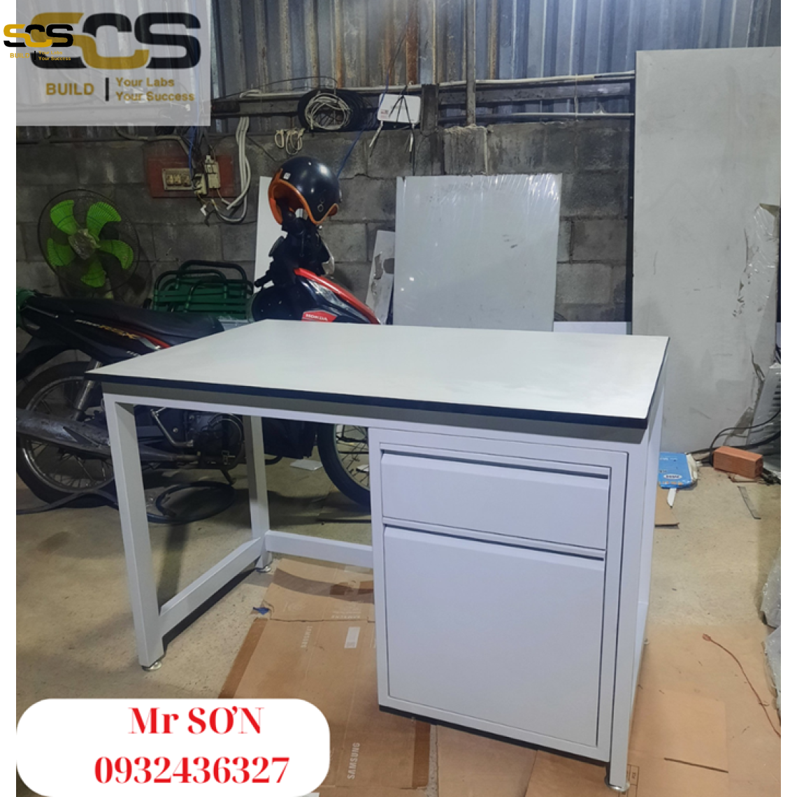 Bàn thí nghiệm đơn có hộc tủ kích thước 1200mm - Giá tốt nhất 2024