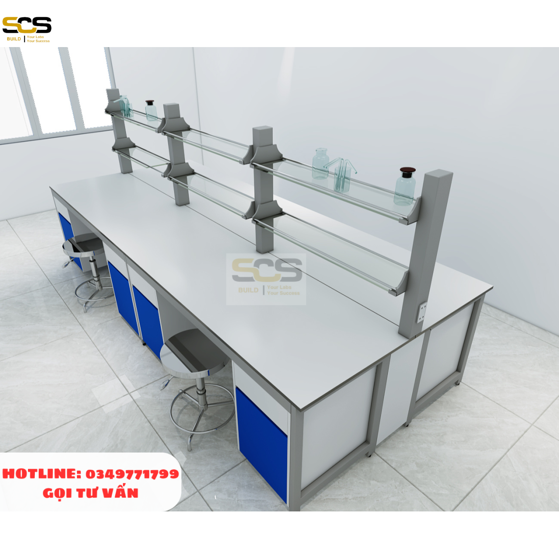 Bàn thí nghiệm  trung tâm không chậu rửa SCS-TT4000F