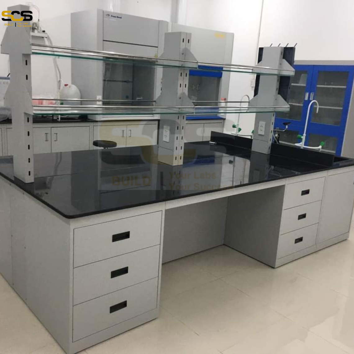 Bàn Thí Nghiệm Trung Tâm Có chậu rửa
