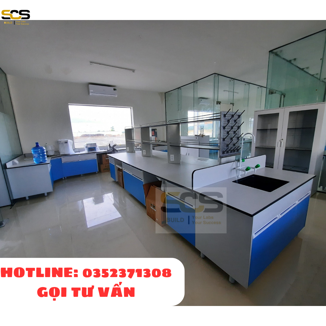 Cung cấp bàn thí nghiệm trung tâm, bàn áp tường, bàn thí nghiệm học sinh đạt chuẩn
