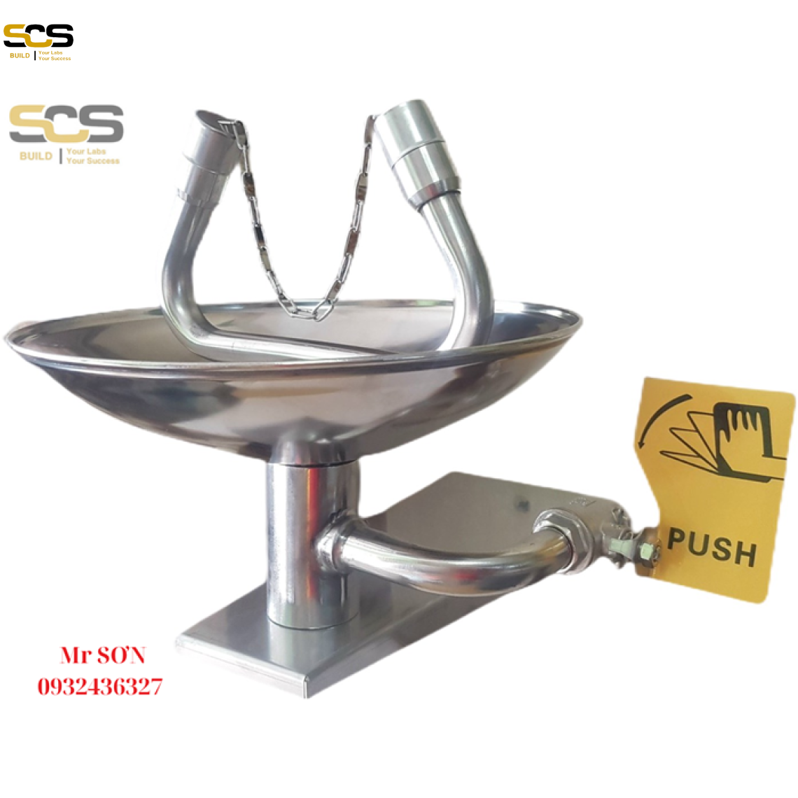 Bồn rửa mắt khẩn cấp treo tường