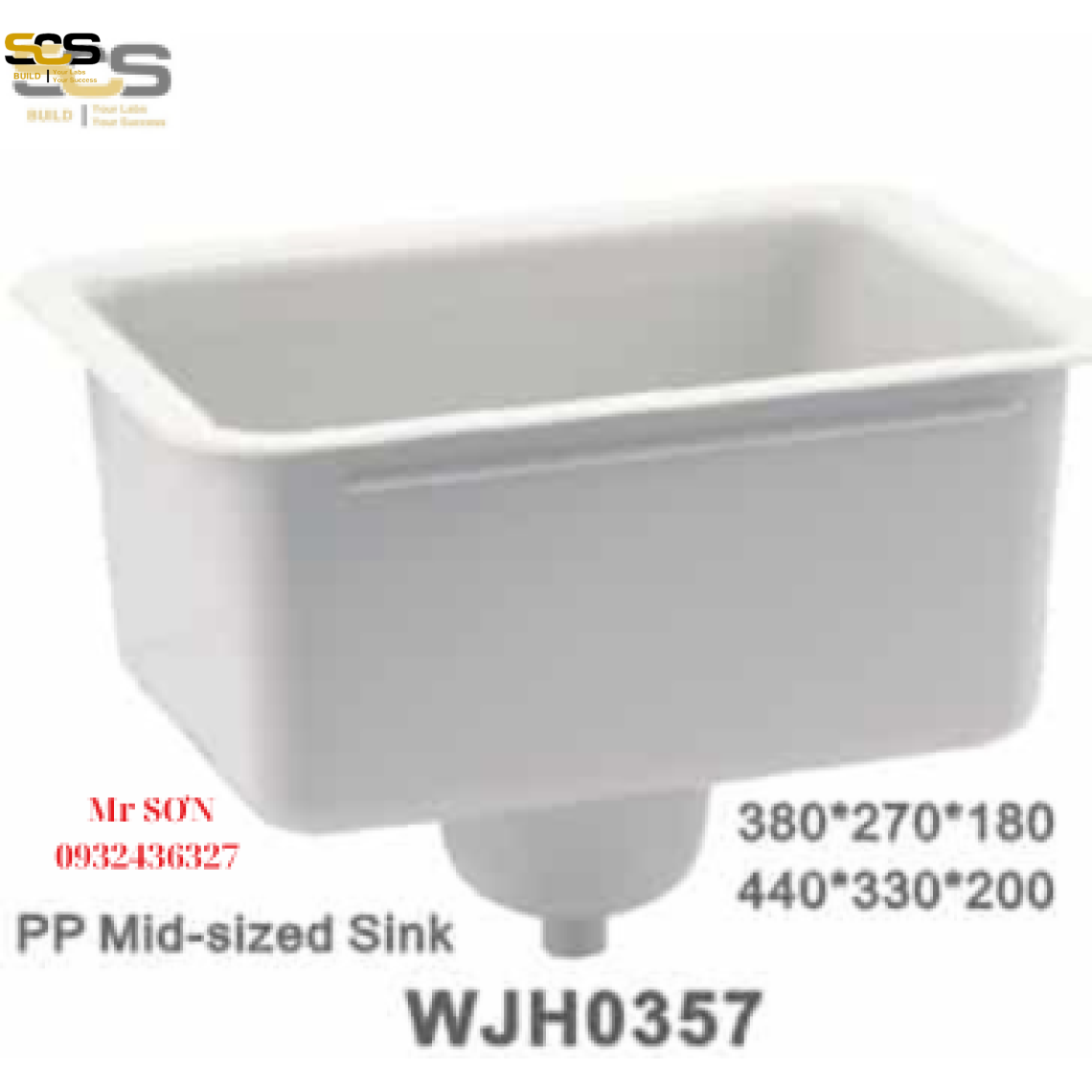 Bồn rửa hóa chất phòng thí nghiệm model: WJH0357