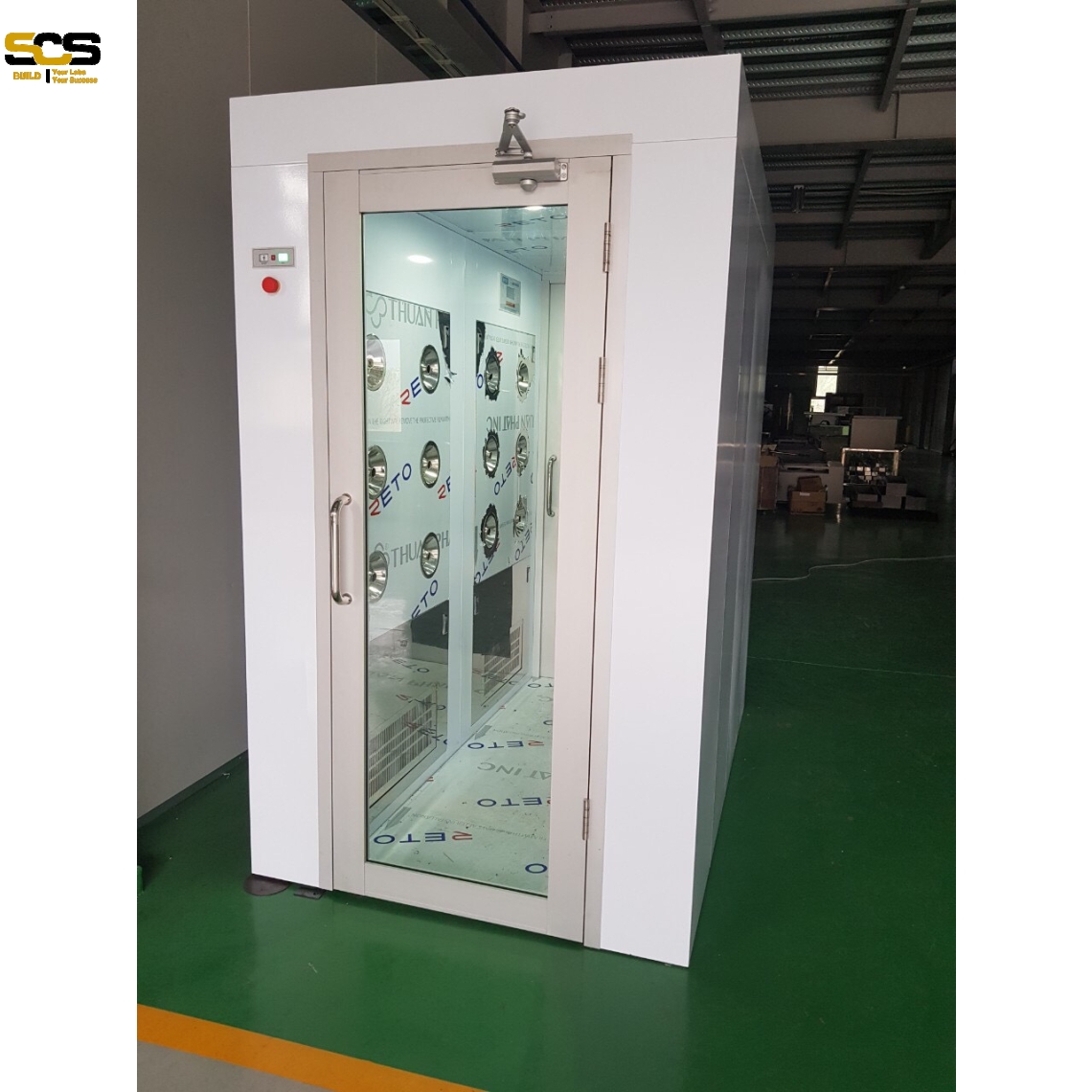 Air shower bên trong bằng inox cho 1-2 