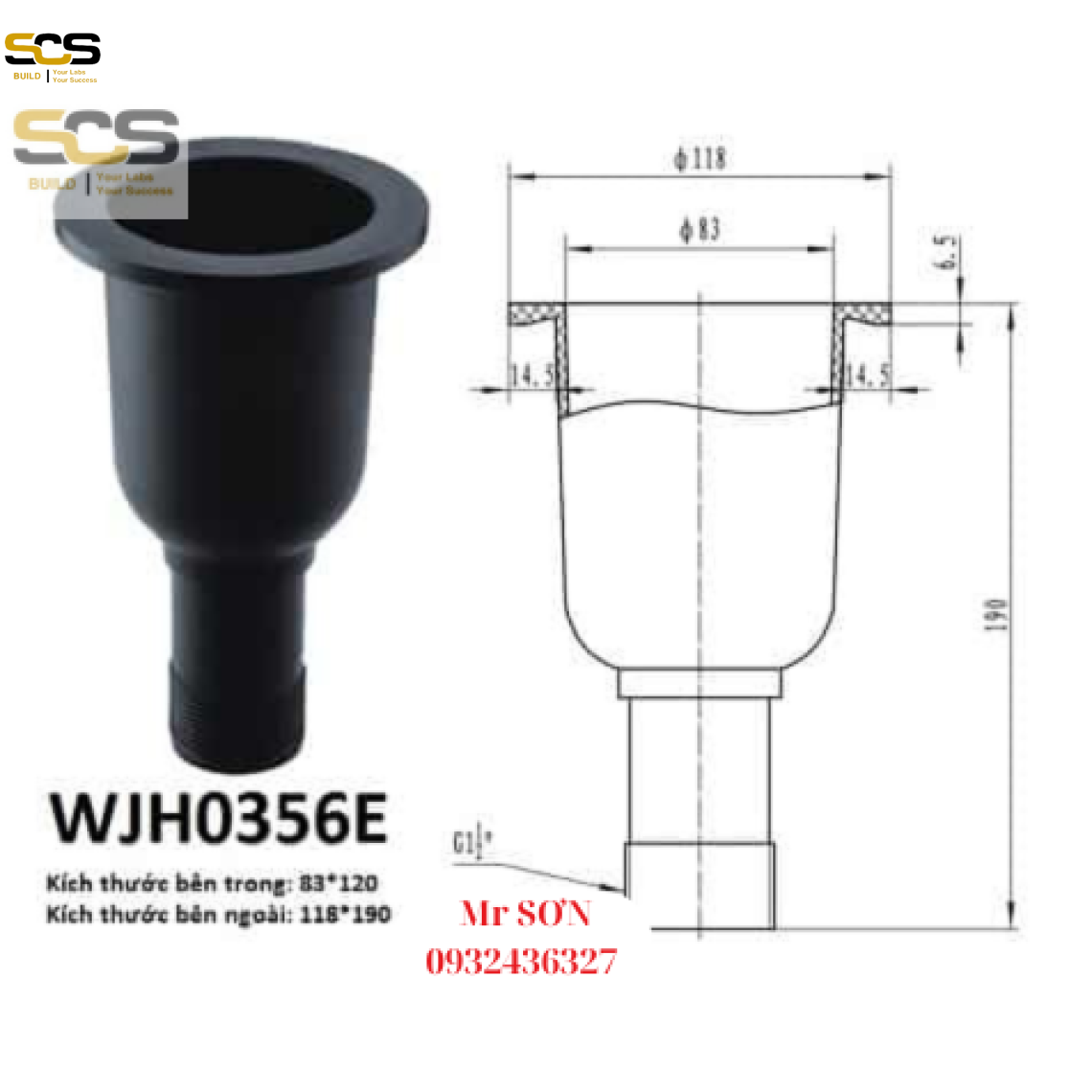 Chậu rửa phòng thí nghiệm model: WJH0356E