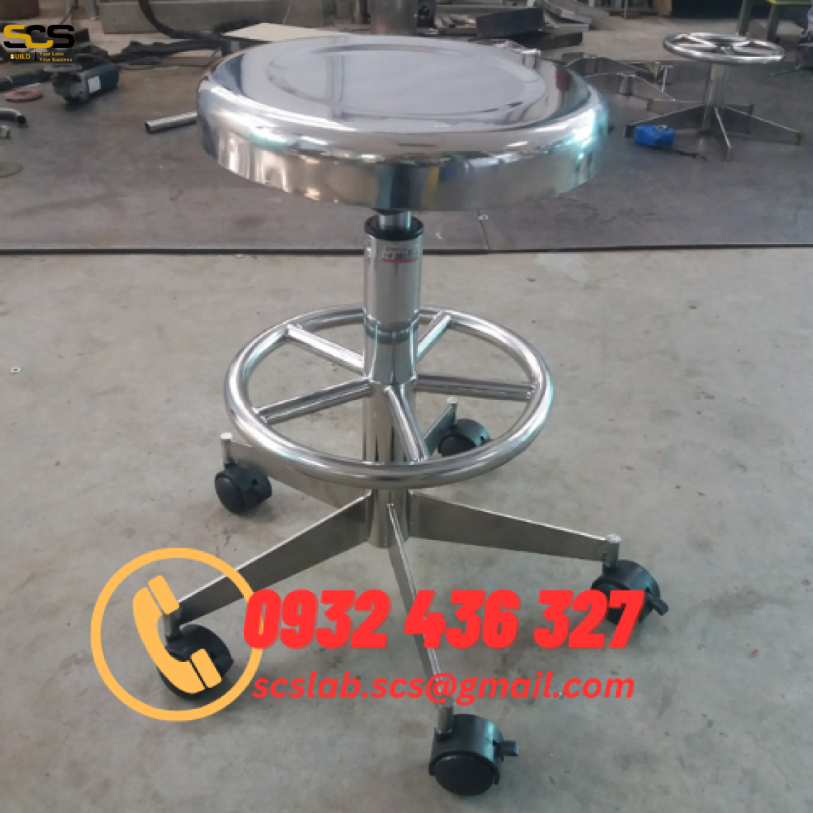 Ghế Inox chuyên dụng Phòng Thí Nghiệm 