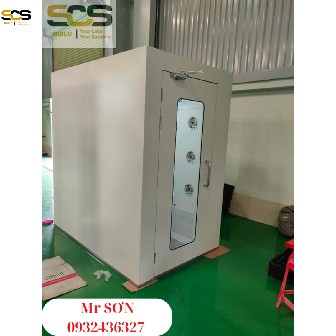 Cung cấp buồng thổi khí sạch air shower toàn bộ bằng sắt sơn tĩnh điện 2M