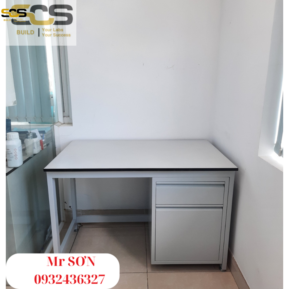Bàn thí nghiệm đơn có hộc tủ kích thước 1200mm - Giá tốt nhất 2024