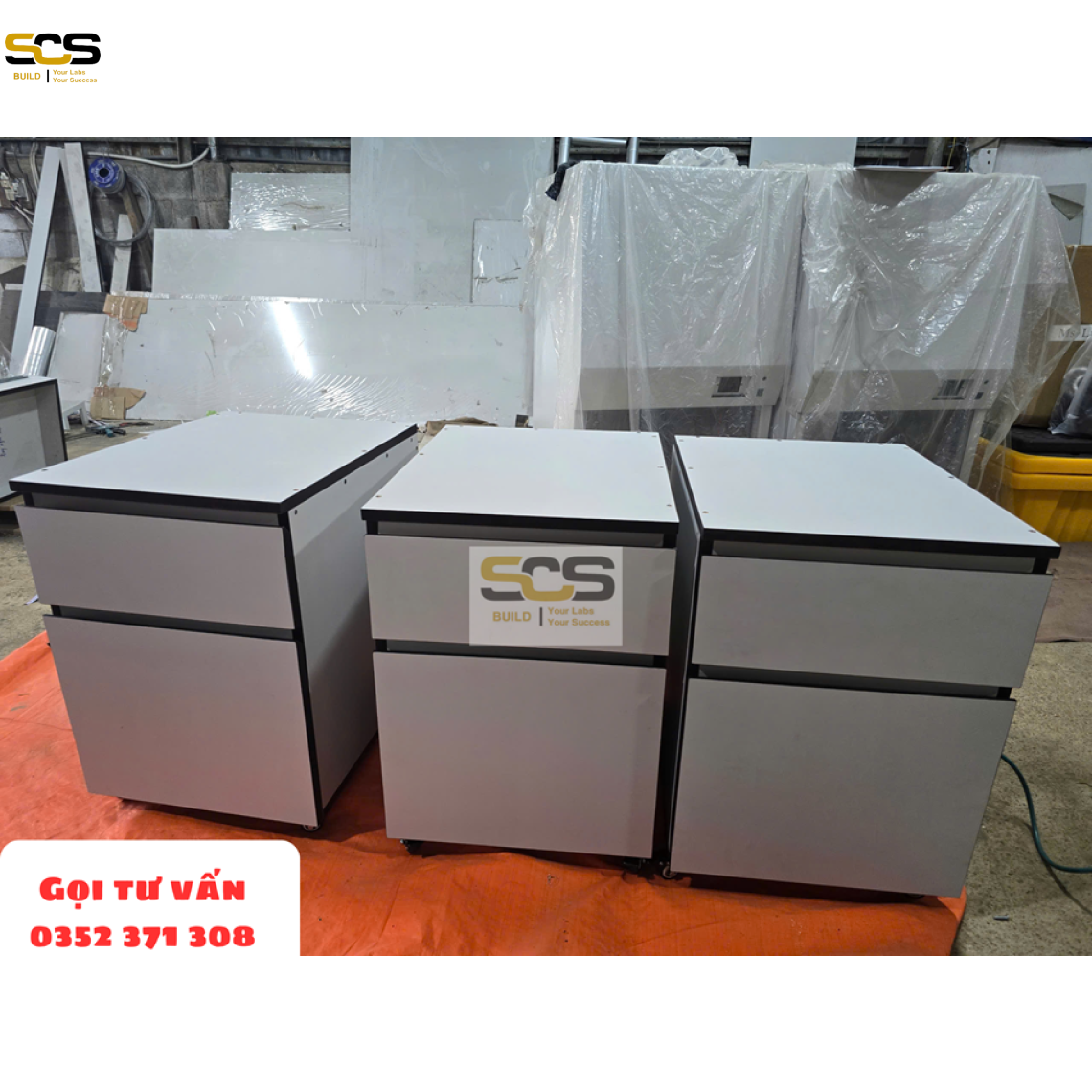 Hộc tủ di động Phenolic cho phòng thí nghiệm