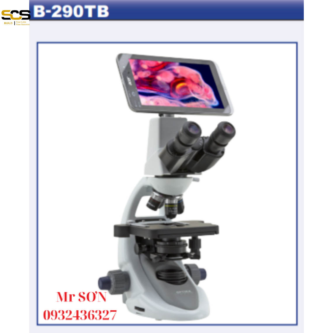 Kính hiển vi kỹ thuật số model: B-290TB