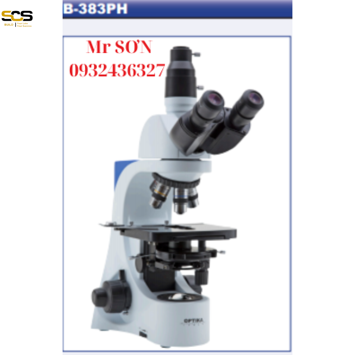 Kính hiển vi phản pha 3 mắt Model: B383PH