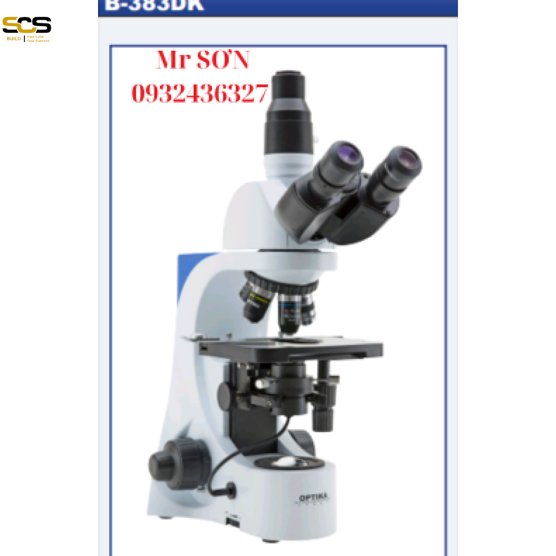 Kính hiển vi nền tối 3 mắt Model: B383DK