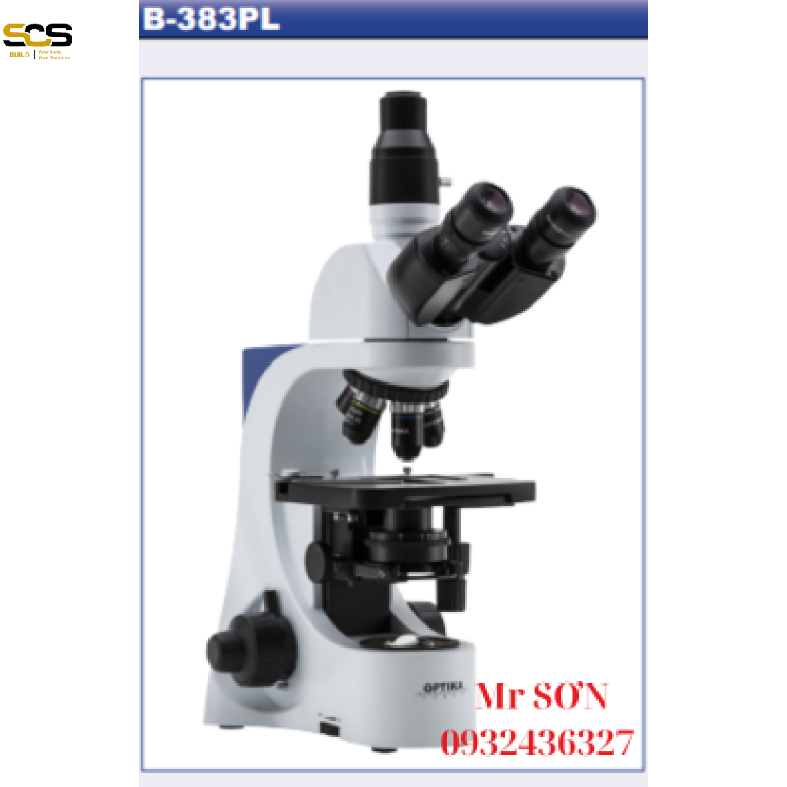 Kính hiển vi sinh học 3 mắt Model: B-383PL