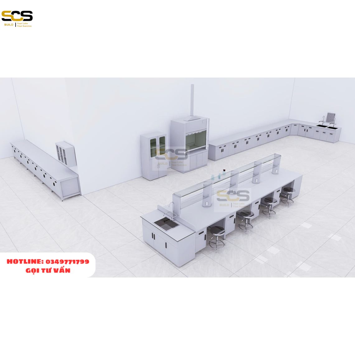 Thiết kế nội thất phòng lab cho nhà máy sản xuất sơn công nghiệp