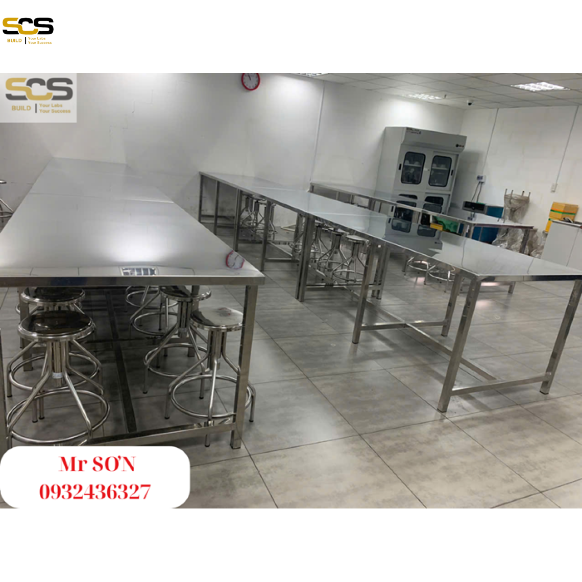 Giao ghế inox và bàn inox phòng thí nghiệm trường Đại Học Hồng Bàng