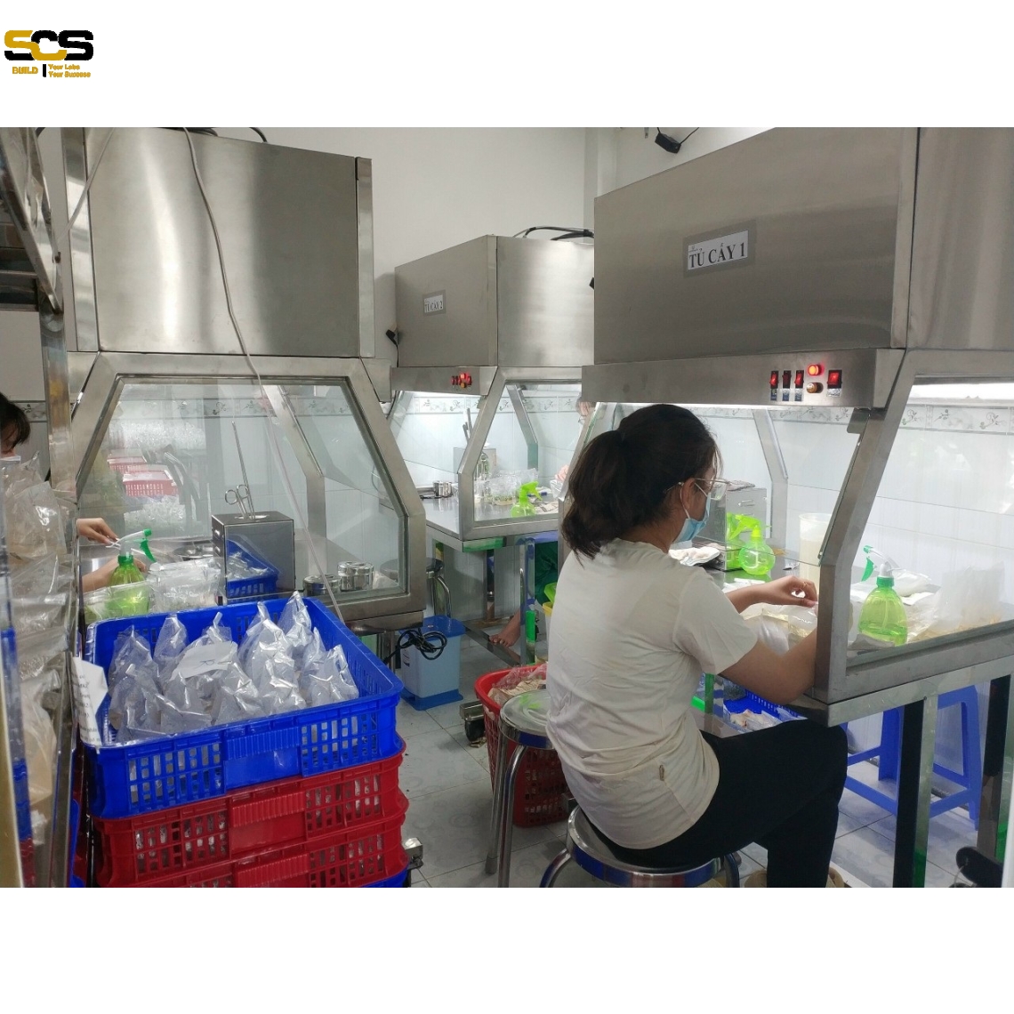 TỦ CẤY VI SINH HAI NGƯỜI ĐỐI DIỆN KHÔNG CỬA