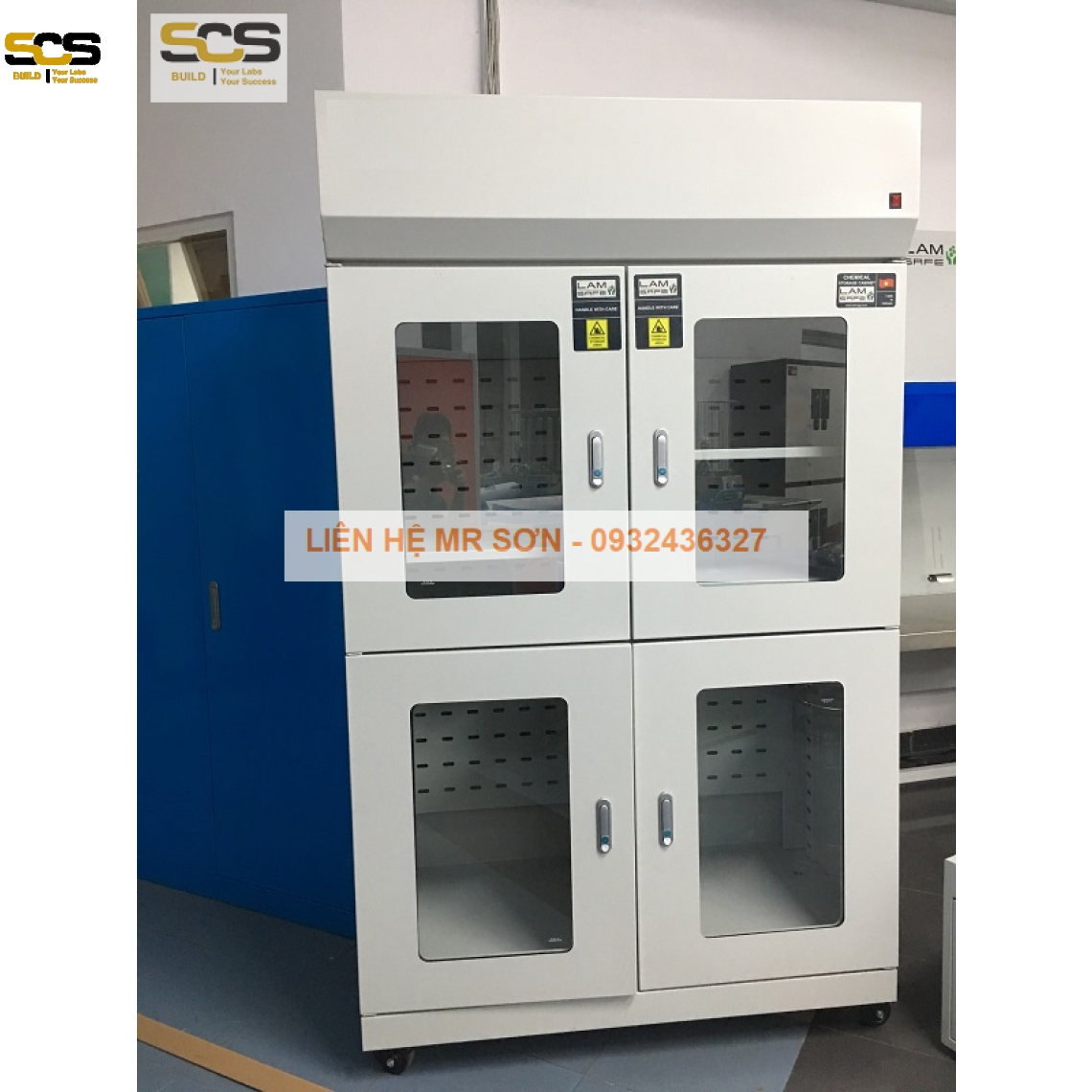 Tủ đựng hóa chất có lọc hấp thu hóa chất kích thước 1m5