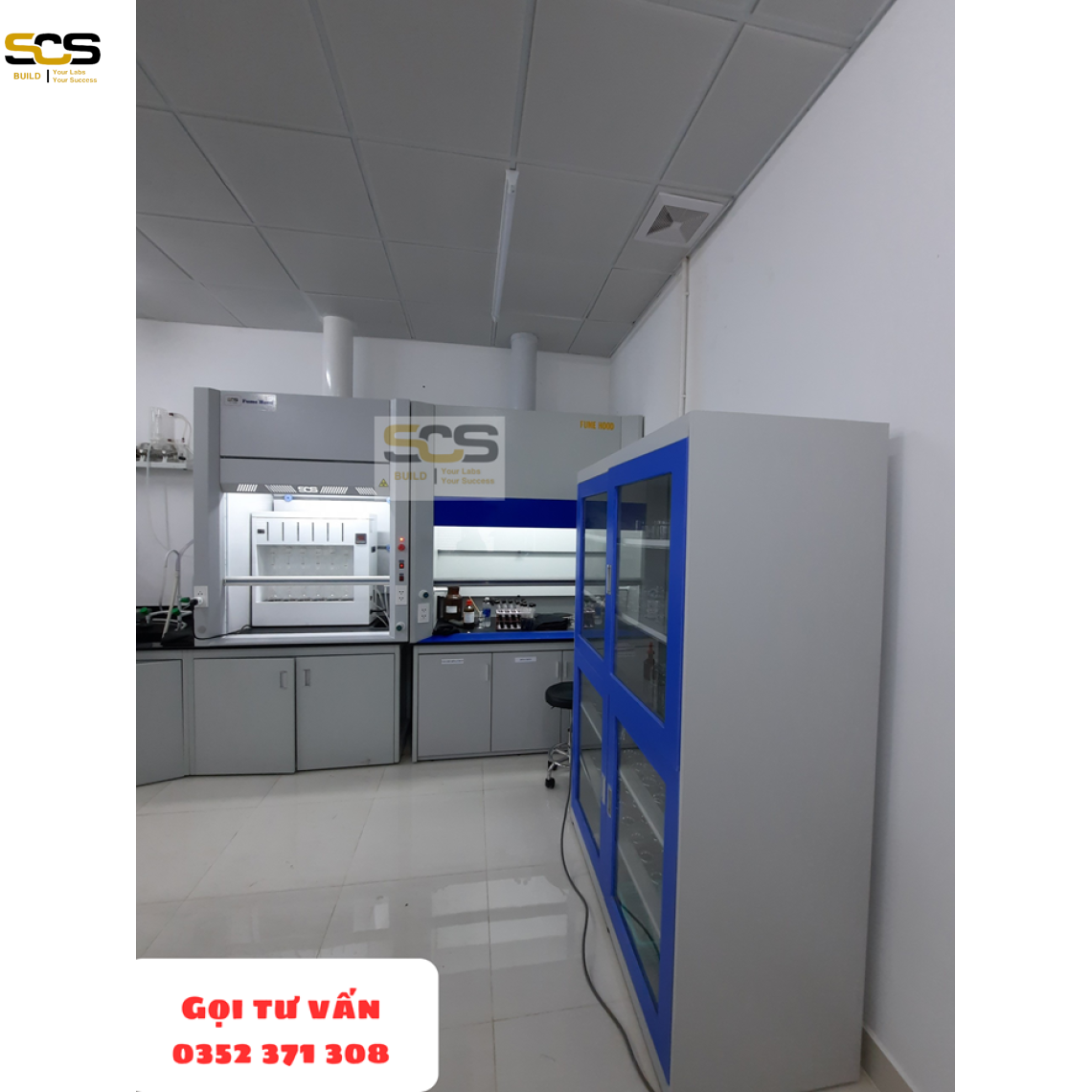 Tủ hút khí độc dùng trong phòng thí nghiệm trường học SCS LAB cung cấp