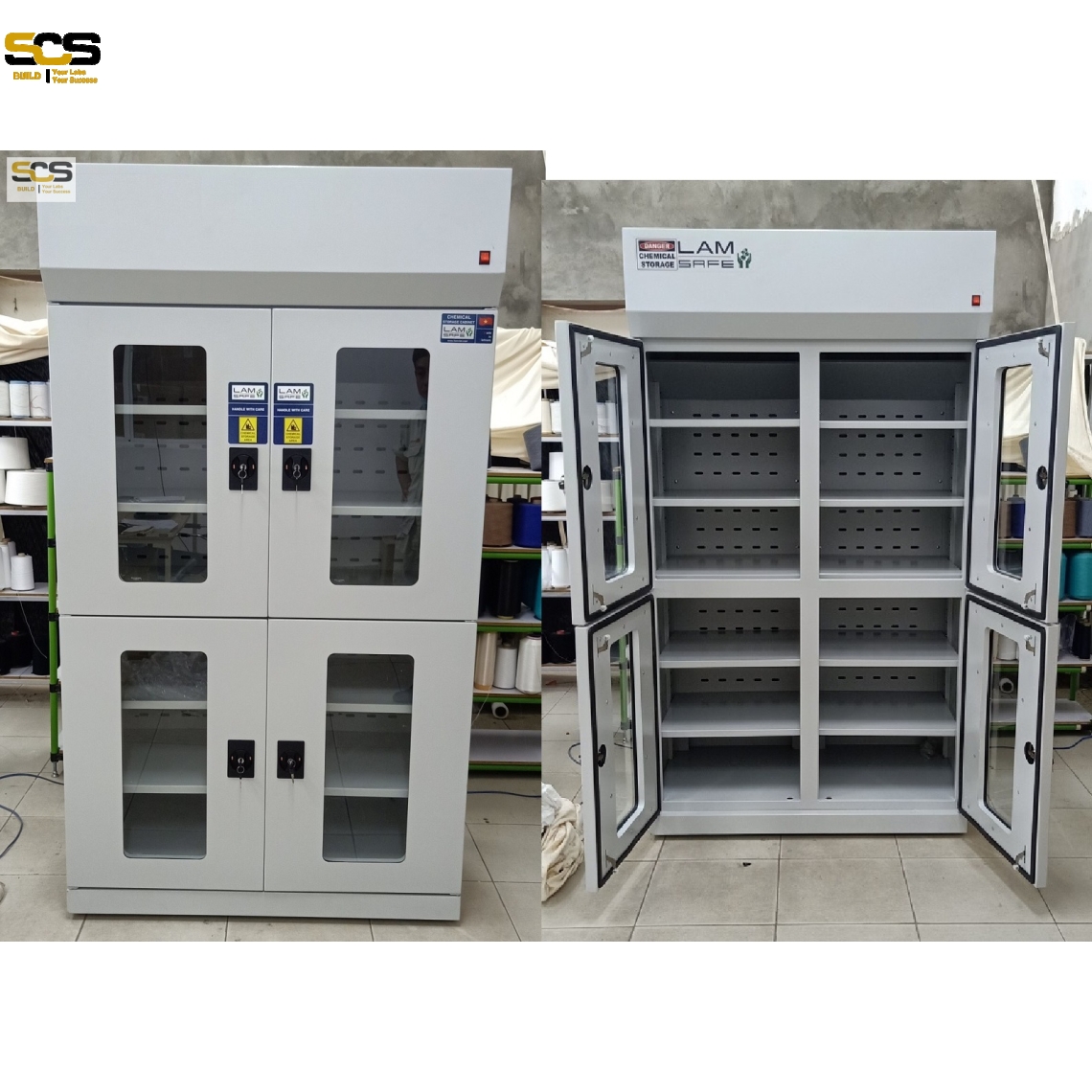 Tủ đựng hóa chất có lọc hấp thu hóa chất kích thước 800mm