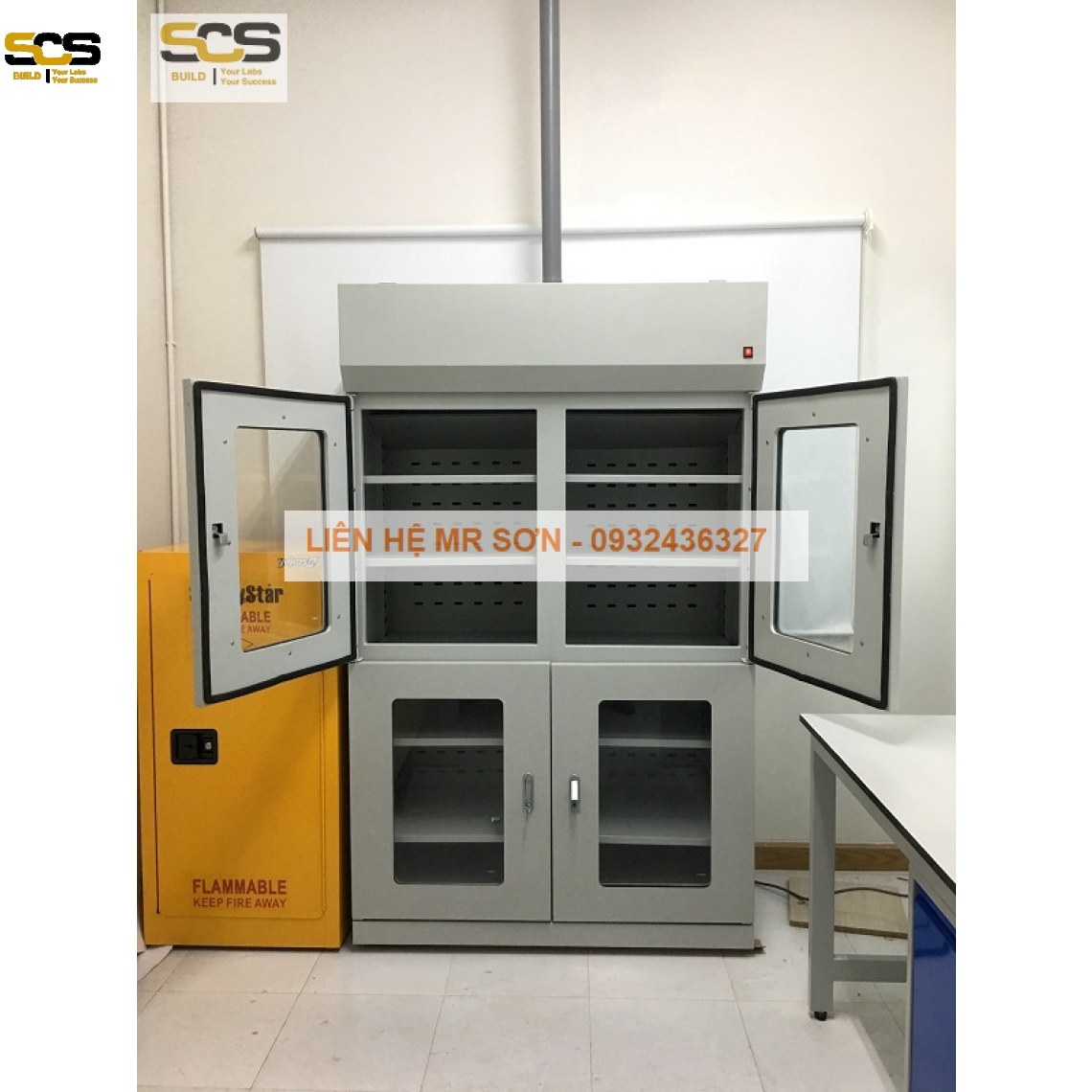 Tủ đựng hóa chất có quạt hút