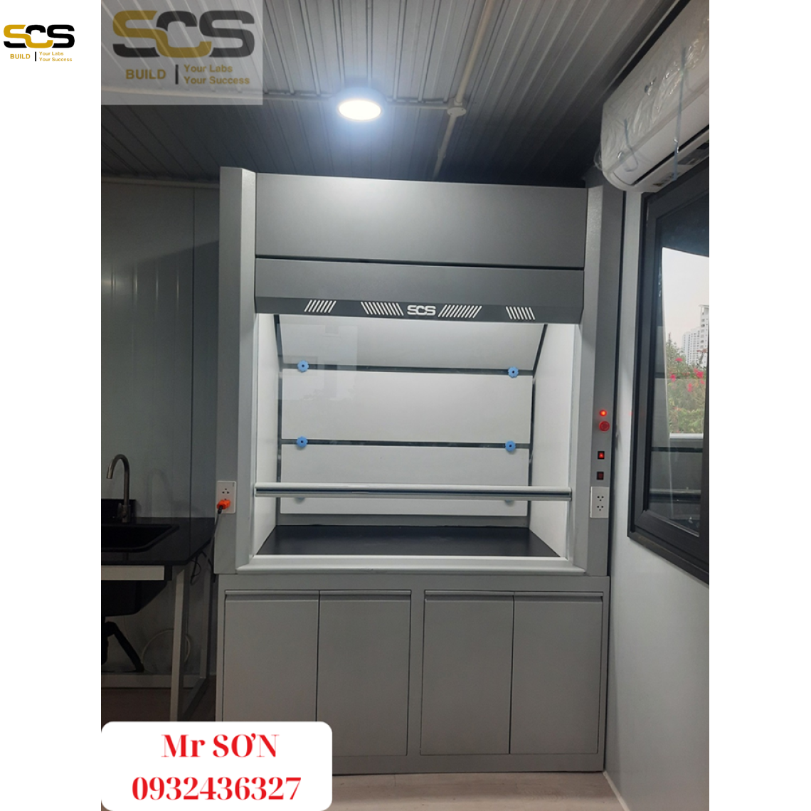 Tủ hút khí độc phá mẫu acid SCSLAB