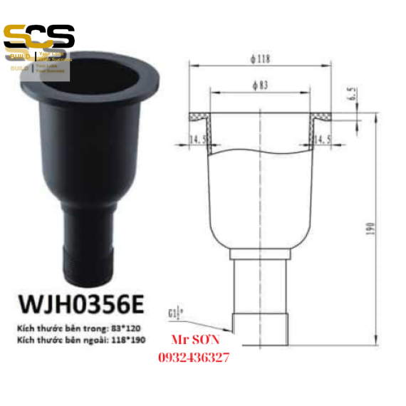 Chậu rửa phòng thí nghiệm model: WJH0356E