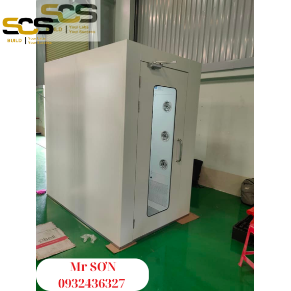 Cung cấp buồng thổi khí sạch air shower toàn bộ bằng sắt sơn tĩnh điện 2M