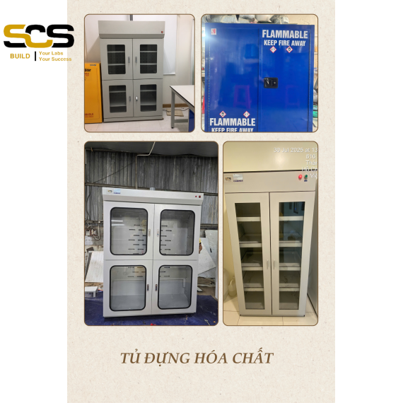 Các loại tủ đựng hóa chất phòng thí nghiệm có lọc hấp thu - SCS LAB